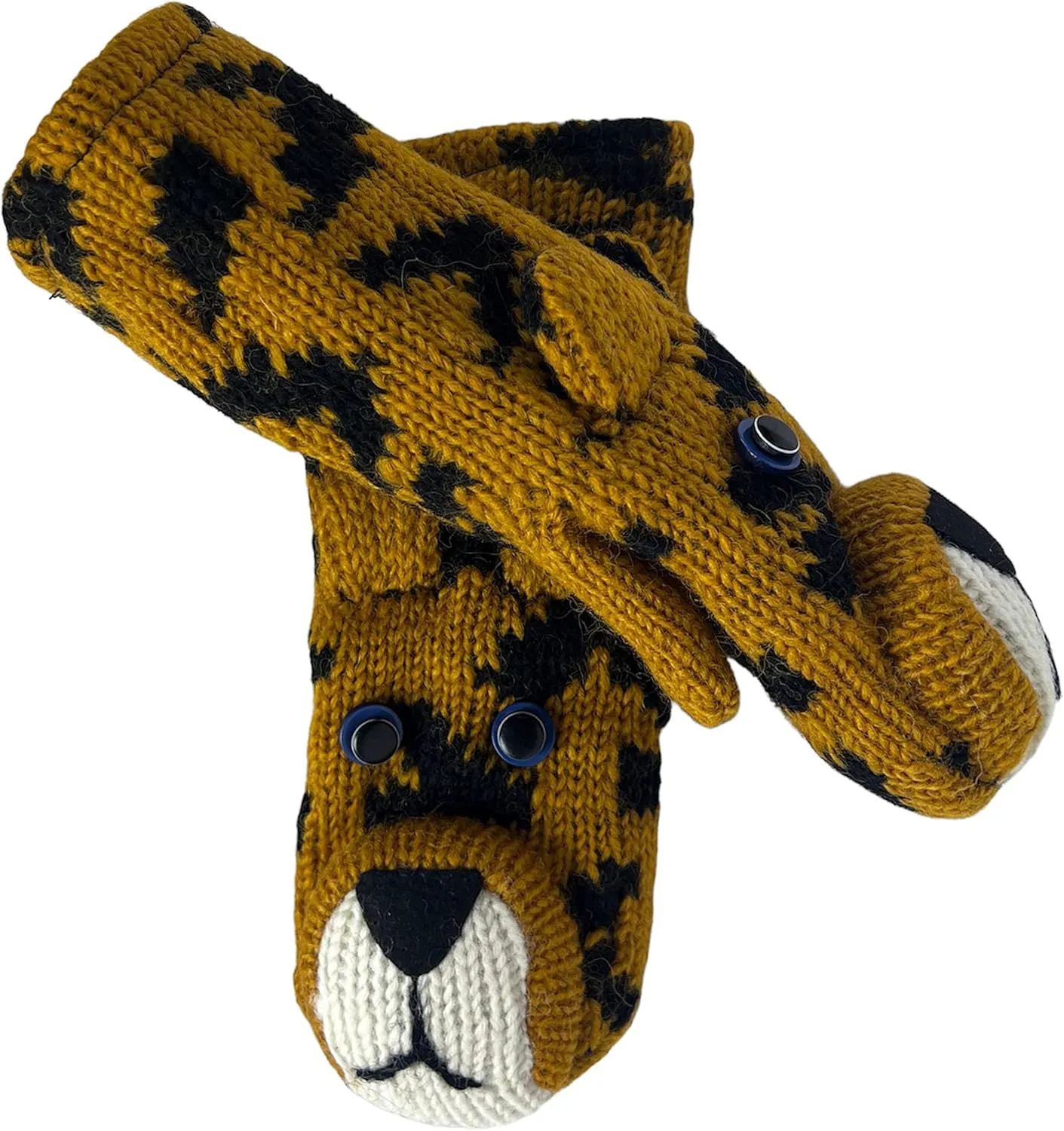 Agan Traders Lamb's Wool Animal Mitten Glove Fleece Lined Warm Stylish For Cold Weather From Himalaya