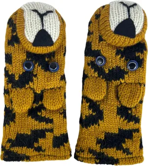 Agan Traders Lamb's Wool Animal Mitten Glove Fleece Lined Warm Stylish For Cold Weather From Himalaya
