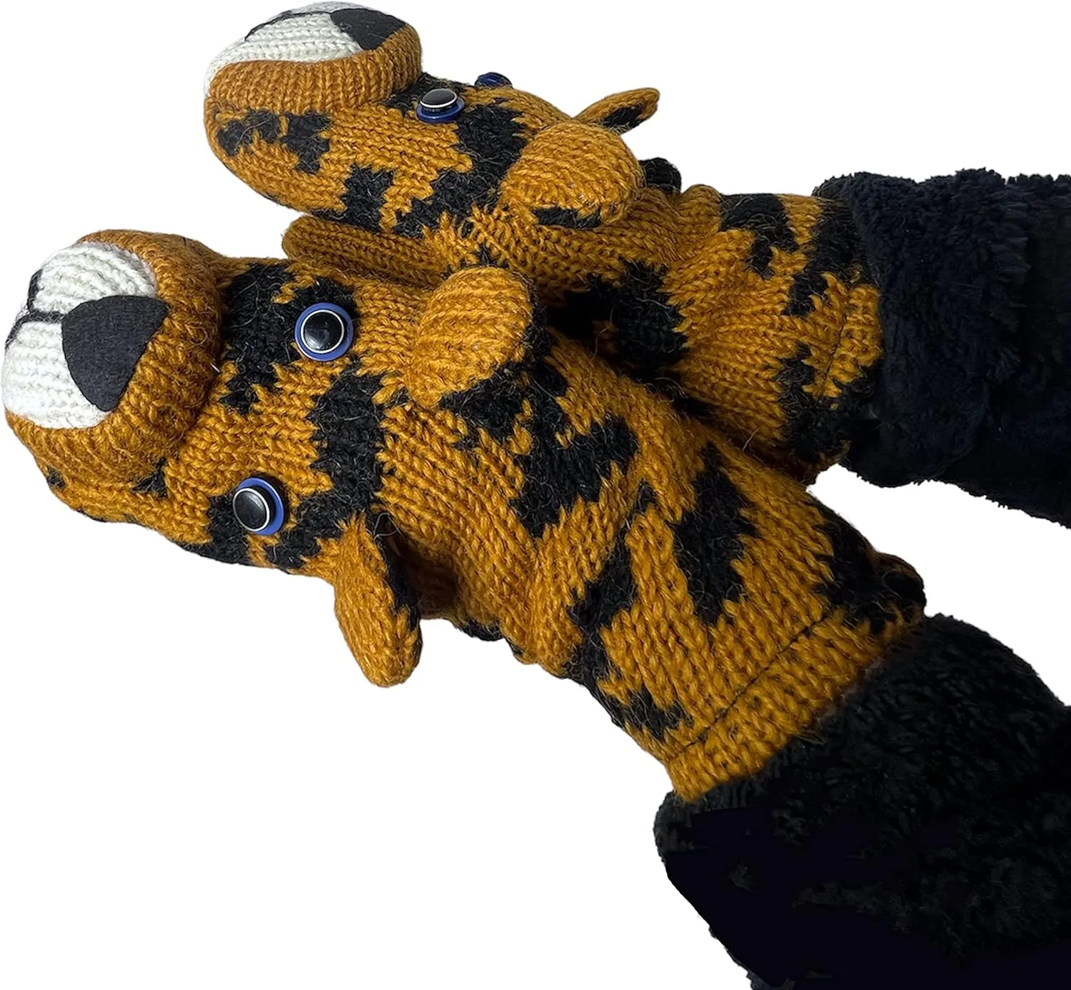 Agan Traders Lamb's Wool Animal Mitten Glove Fleece Lined Warm Stylish For Cold Weather From Himalaya