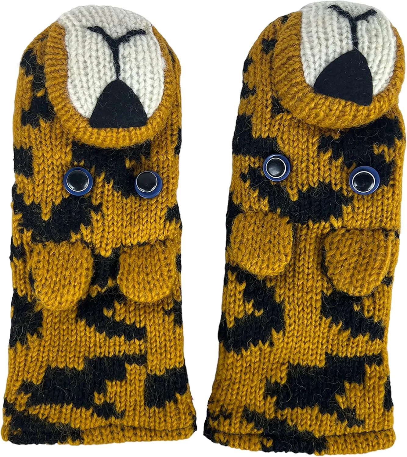 Agan Traders Lamb's Wool Animal Mitten Glove Fleece Lined Warm Stylish For Cold Weather From Himalaya