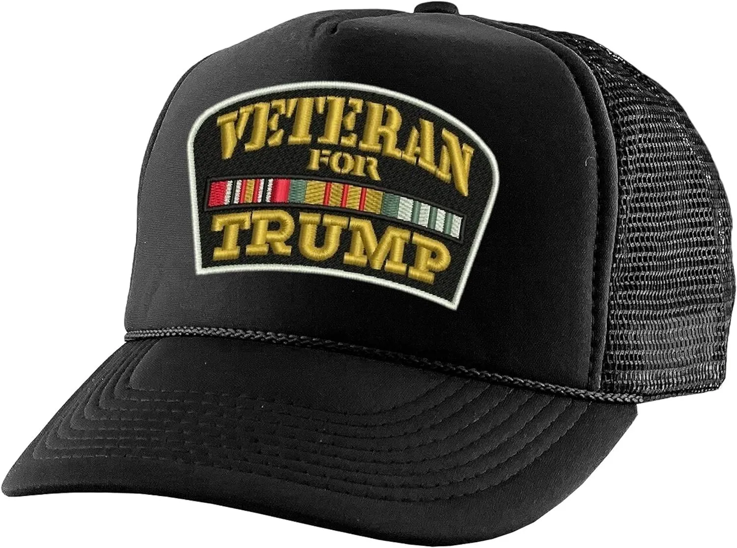 ALLNTRENDS Veterans for Trump Trucker Hat Trump 2024 Caps Adjustable Baseball Hats