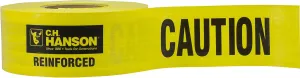 Barricade Tape-CAUTION 500'x3"x5Mil Reinforced