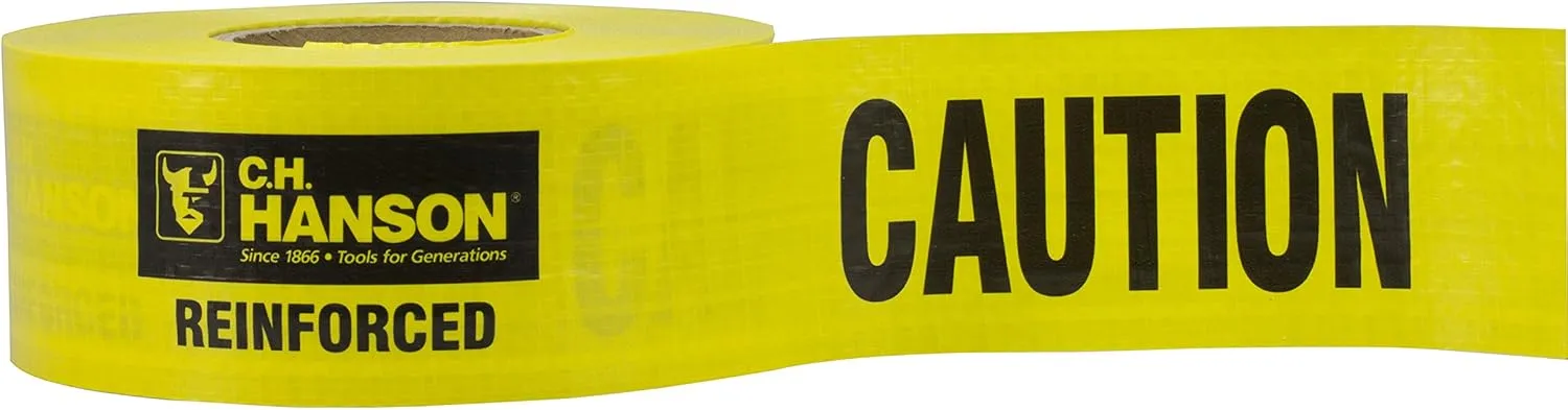 Barricade Tape-CAUTION 500'x3"x5Mil Reinforced
