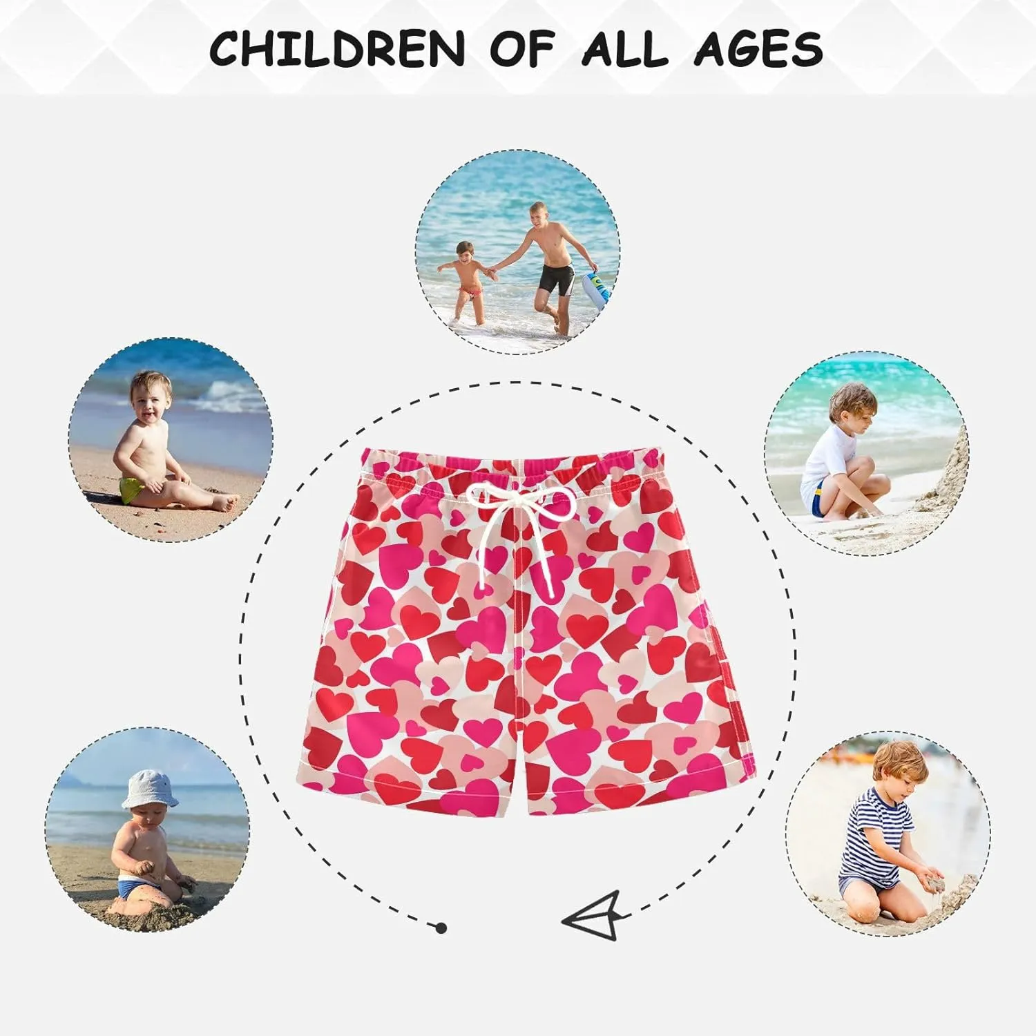 Boccsty Blue Ice Cream Boys Swim Trunks Baby Kids Swimwear Summer Toddler Beach Board Shorts 2T-XL