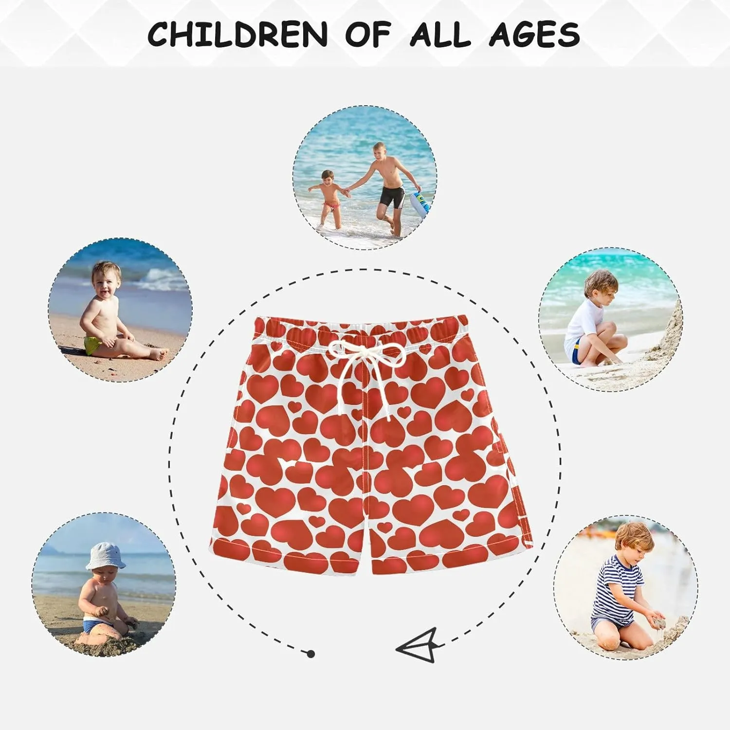 Boccsty Blue Ice Cream Boys Swim Trunks Baby Kids Swimwear Summer Toddler Beach Board Shorts 2T-XL