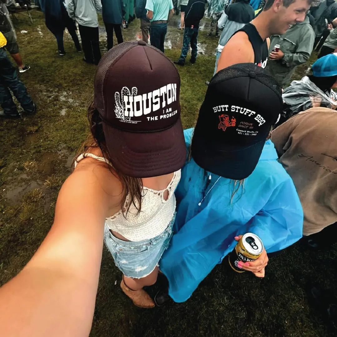 Bottom Shelf Houston I Am The Problem Foam Trucker Hat Unisex with Hat Pin