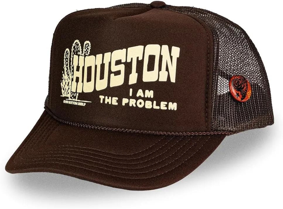 Bottom Shelf Houston I Am The Problem Foam Trucker Hat Unisex with Hat Pin