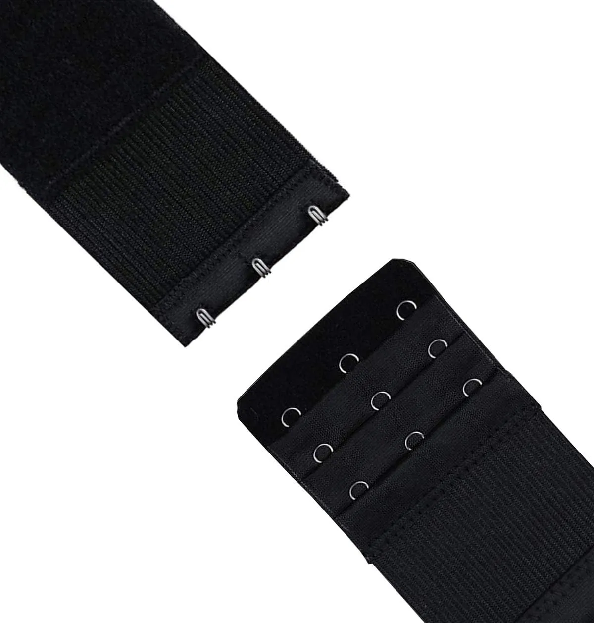 Bra Extender 3 Hooks 3 Rows Elastic Bra Band Hook Strap Extensions for Women, Pack of 4