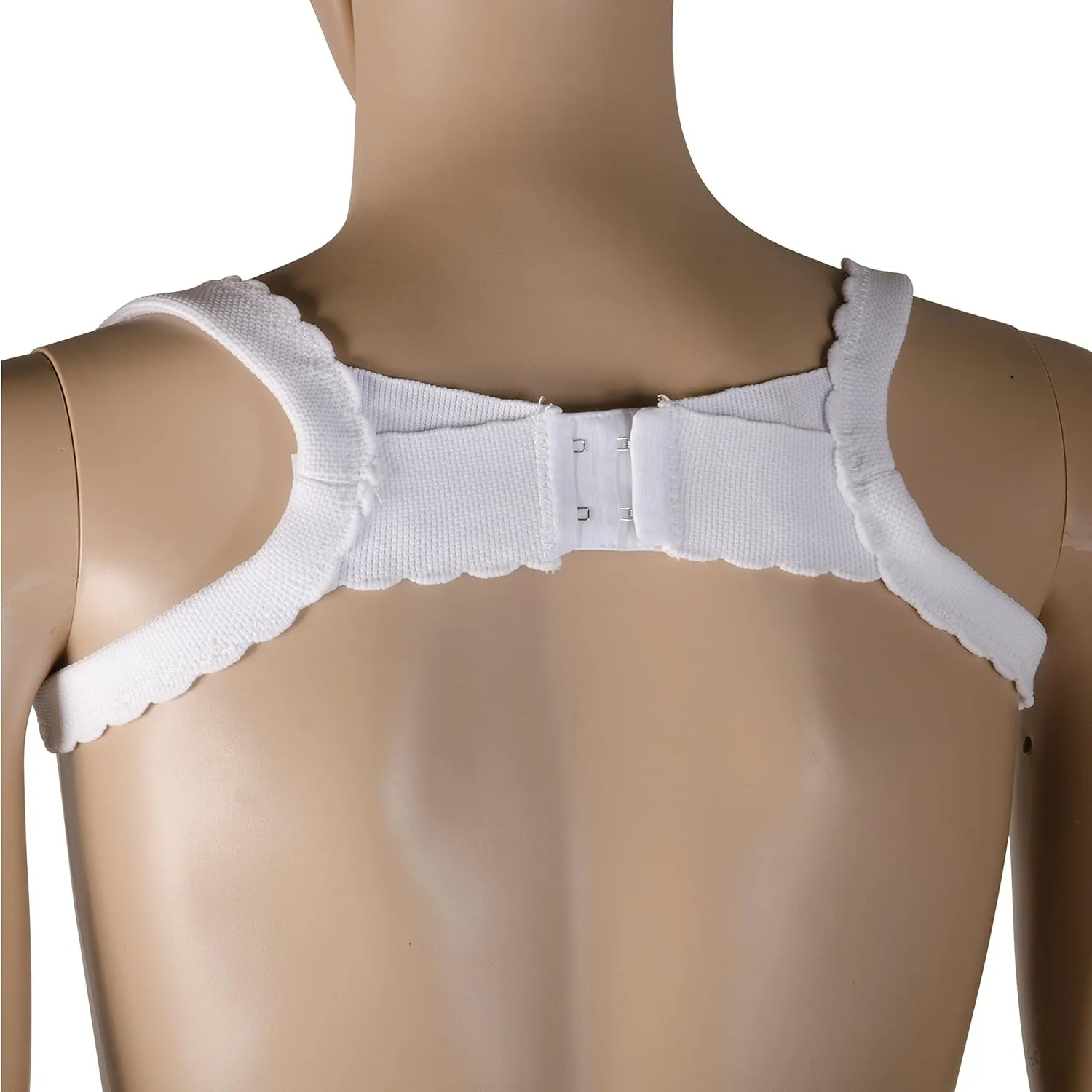 DMI Adjustable Upper Back Shoulder Support Brace Posture Perfect Band, For Men and Women, One Size Fits Most, White