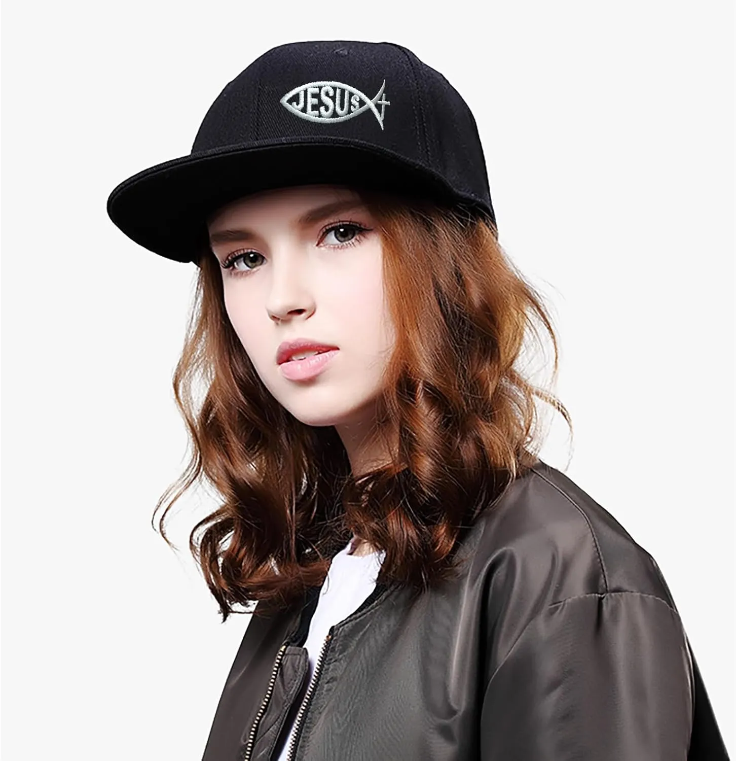 Embroidery Snapback Hats for Men Embroidered Flat Bill Brim Hats for Men