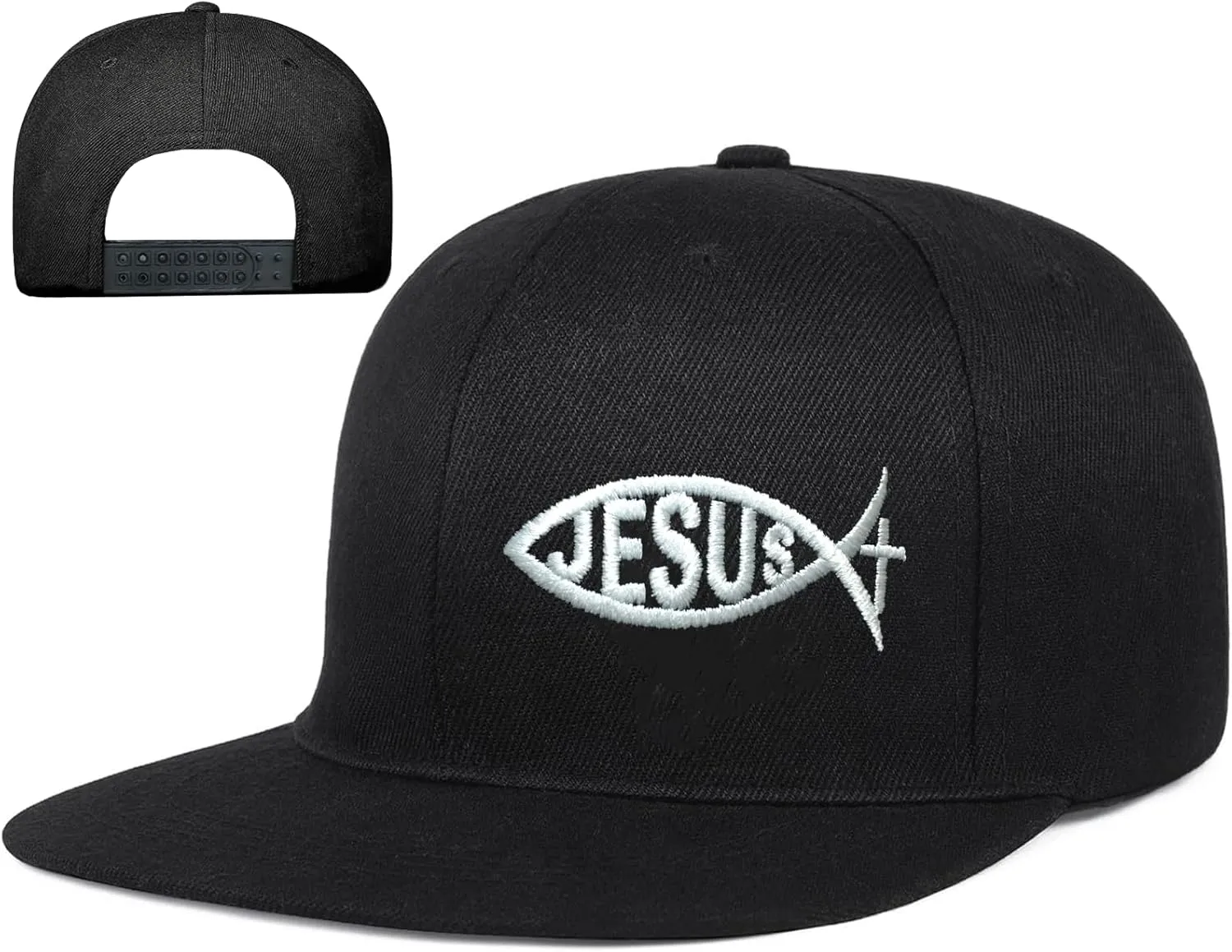 Embroidery Snapback Hats for Men Embroidered Flat Bill Brim Hats for Men