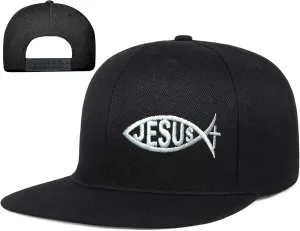 Embroidery Snapback Hats for Men Embroidered Flat Bill Brim Hats for Men