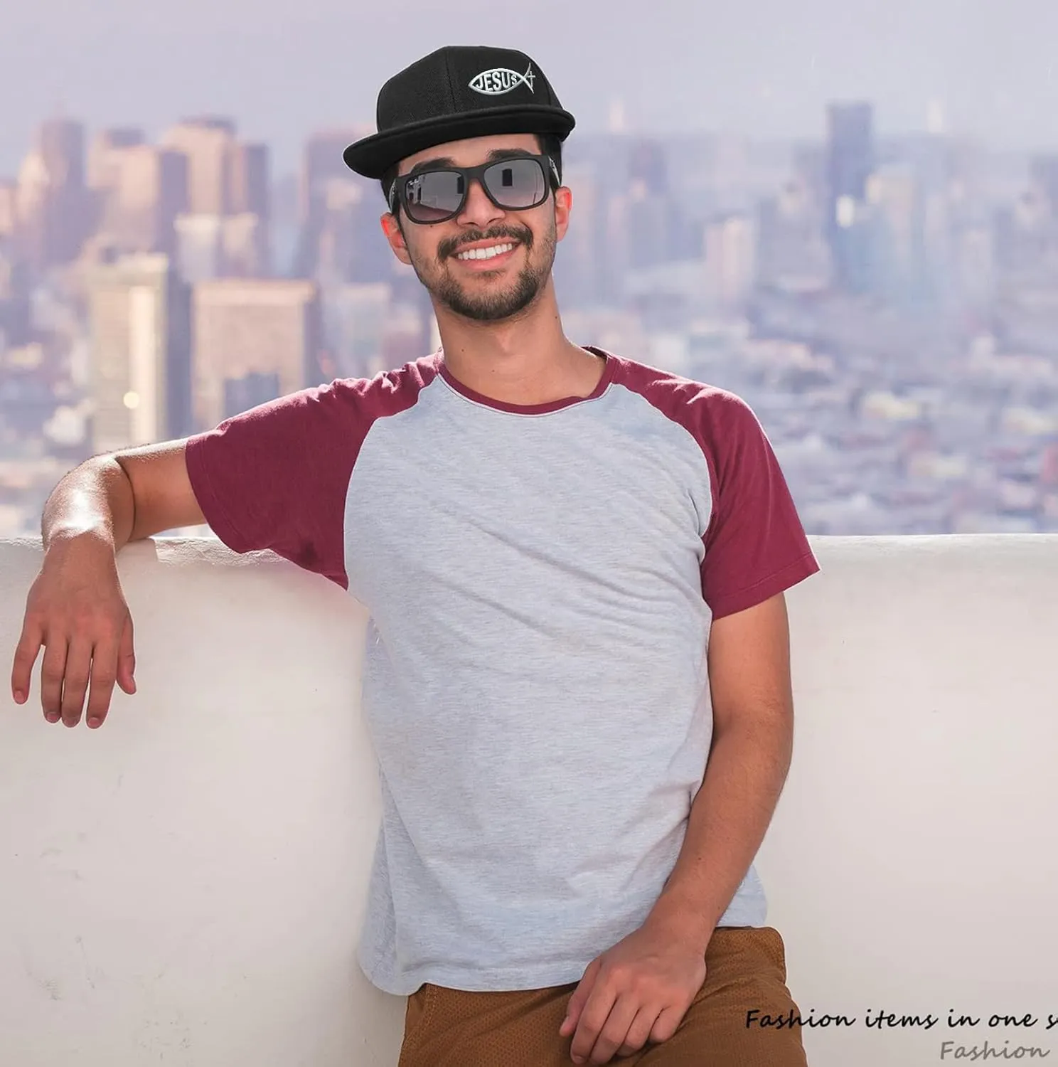 Embroidery Snapback Hats for Men Embroidered Flat Bill Brim Hats for Men