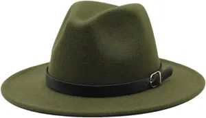 Fashion Men Fedoras Women's Jazz Hat Spring Black Woolen Blend Fedora Hat Outdoor Casual Hat
