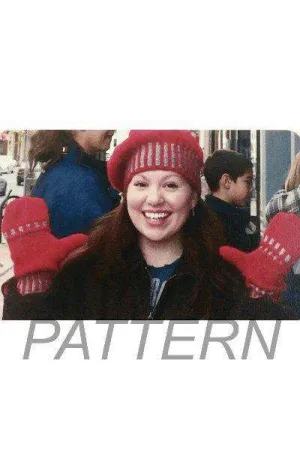 Frog Tree Show Some Spirit Mittens and Hat PATTERN ONLY