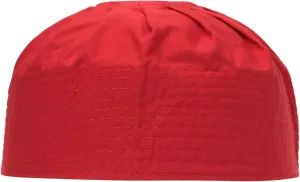 Gray Cotton-Blend Pleated Top 3.5in Tall Fabric Kufi Prayer Cap Beanie