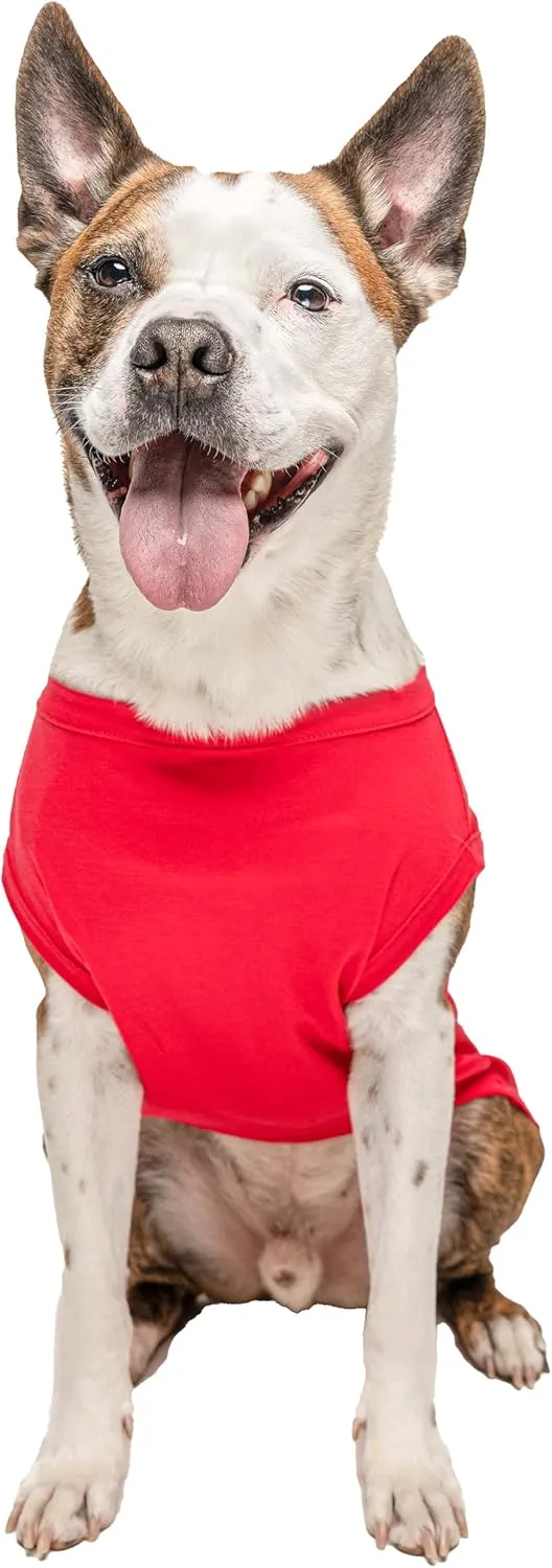 Happy Birthday Daddy Dog Tee Shirt | Sleeveless | Pawty | Party Theme | Celebration Supplies | Photoshoot (Red, Large 170)