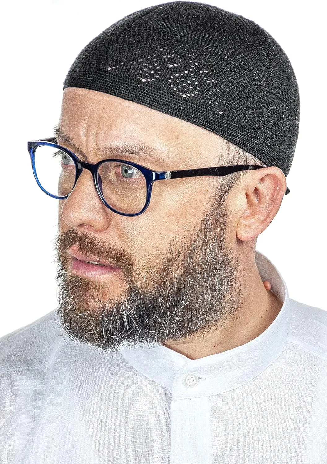 ihvan online Turkish Muslim Knitting Kufi Hats for Men, Taqiya, Takke, Peci, Islamic Caps, Islamic Gifts, Standart Size