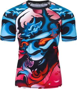 LAFROI Men's Long Sleeve UPF 50  Baselayer Performance Compression Shirt Rash Guard-CLY08D