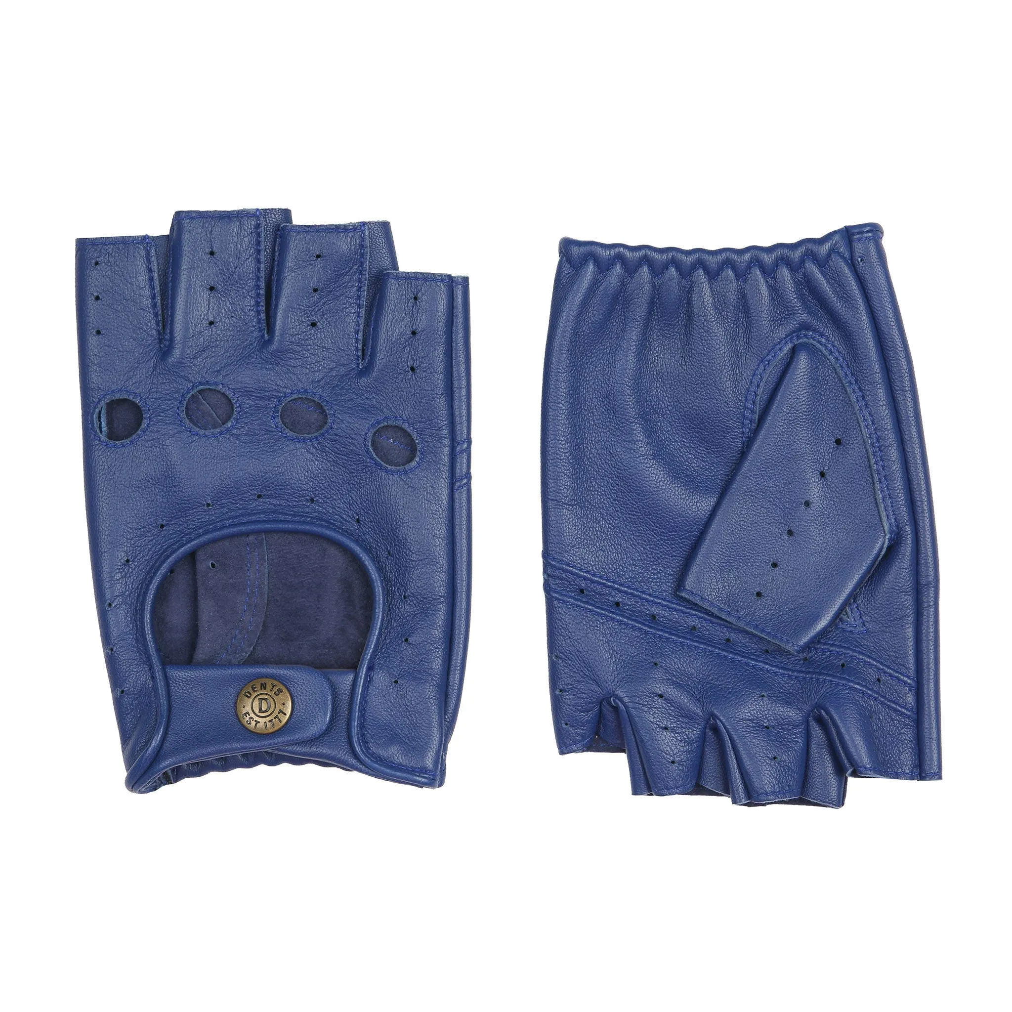 Men's Fingerless Leather Driving Gloves