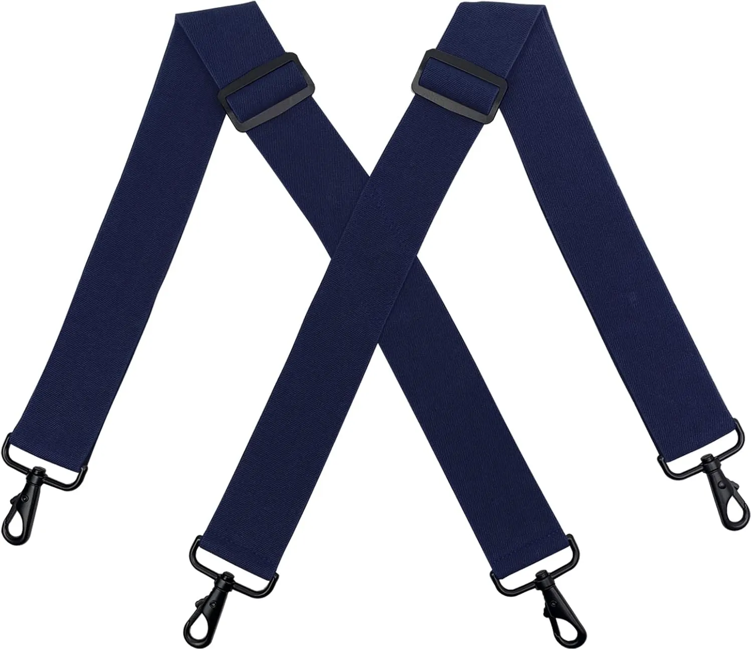 Mens Suspenders Heavy Duty For Big And Tall Wide Adjustable Elastic X Back Work With Hooks