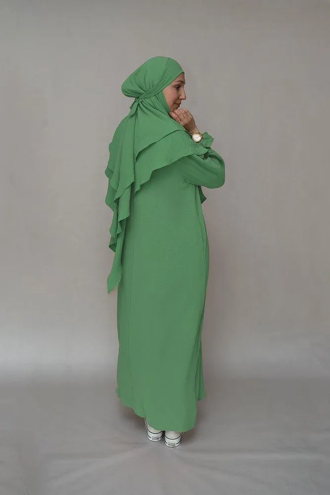 Mint Green Two layer khimar niqab feature