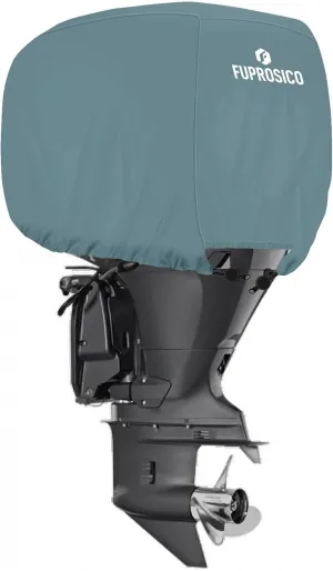 Outboard Motor Cover Waterproof Heavy Duty 900D Oxford with Cotton Lining Boat Motor Cover Fits 25-50 HP Outboard Engine,Grey Green