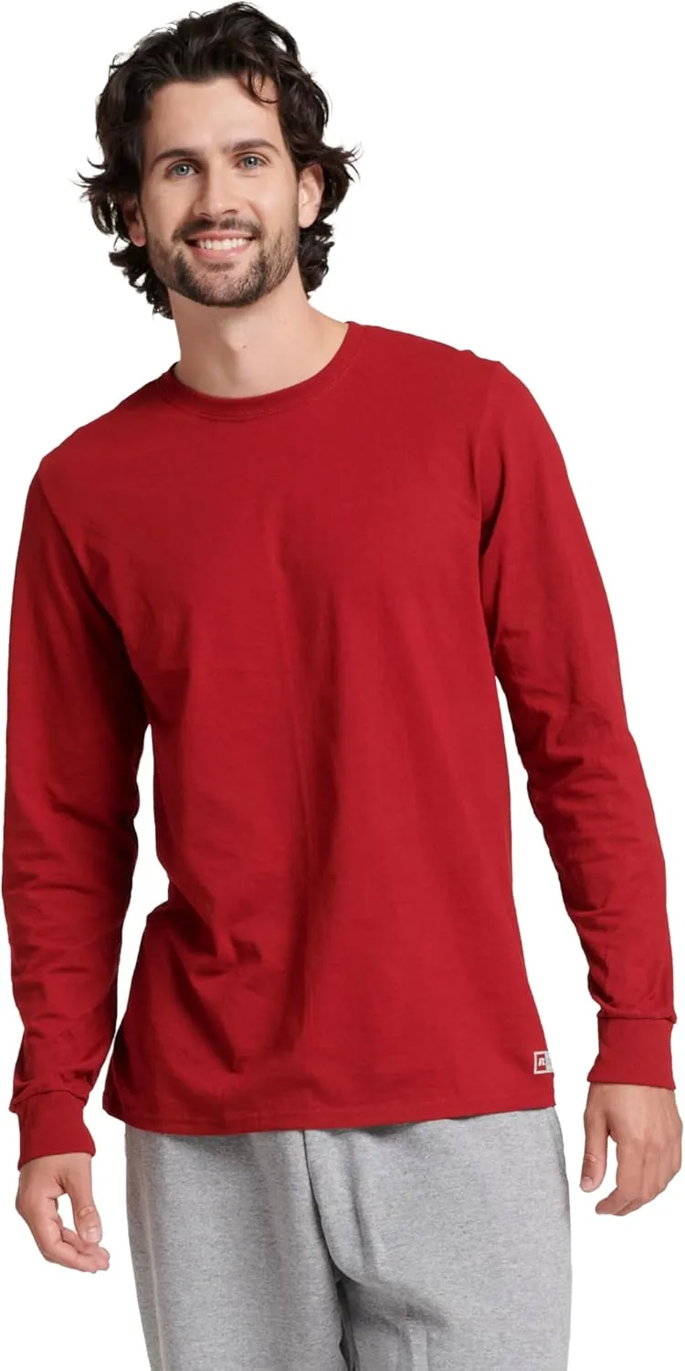 Russell Athletic Men's Dri-Power Long Sleeve Tees, Moisture Wicking, Odor Protection, UPF 30 