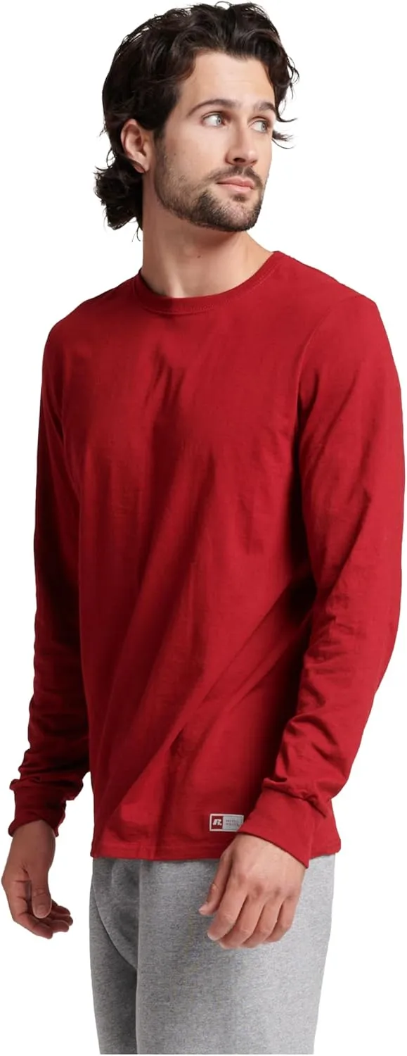 Russell Athletic Men's Dri-Power Long Sleeve Tees, Moisture Wicking, Odor Protection, UPF 30 