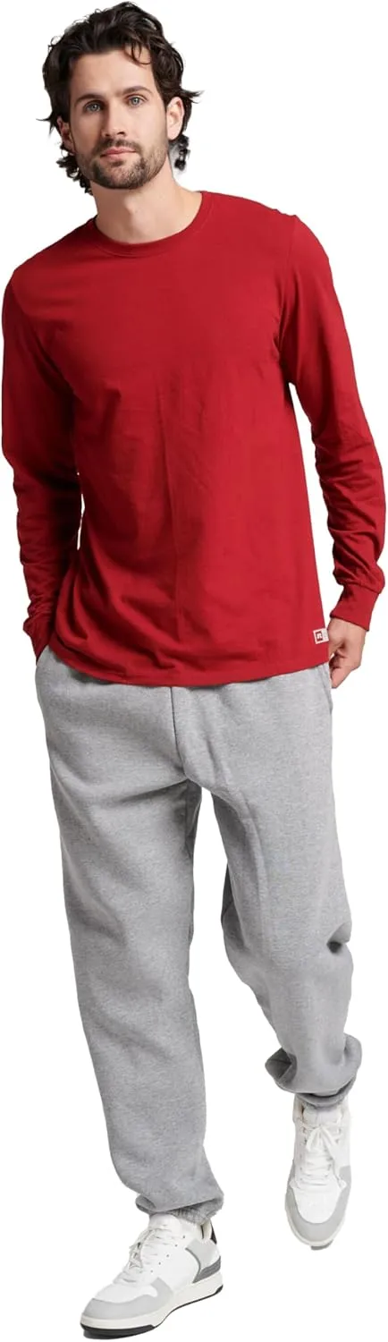Russell Athletic Men's Dri-Power Long Sleeve Tees, Moisture Wicking, Odor Protection, UPF 30 