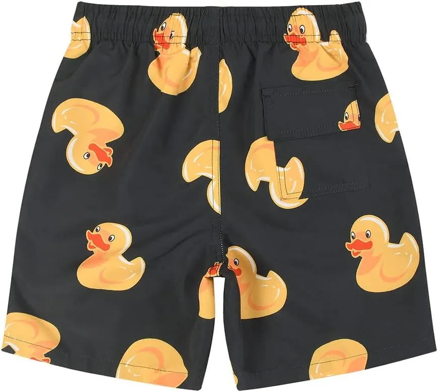 SNOW DREAMS Boys Swim Trunks Quick Dry Swim Shorts Lightweight Bathing Suits Side Pocket