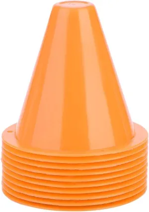 Soccer Markers Set, 10pcs 5 Colors Soccer Practice Cone Football Training Marker Set Football Barriers Plastic Marker Holder Accessory(Orange)