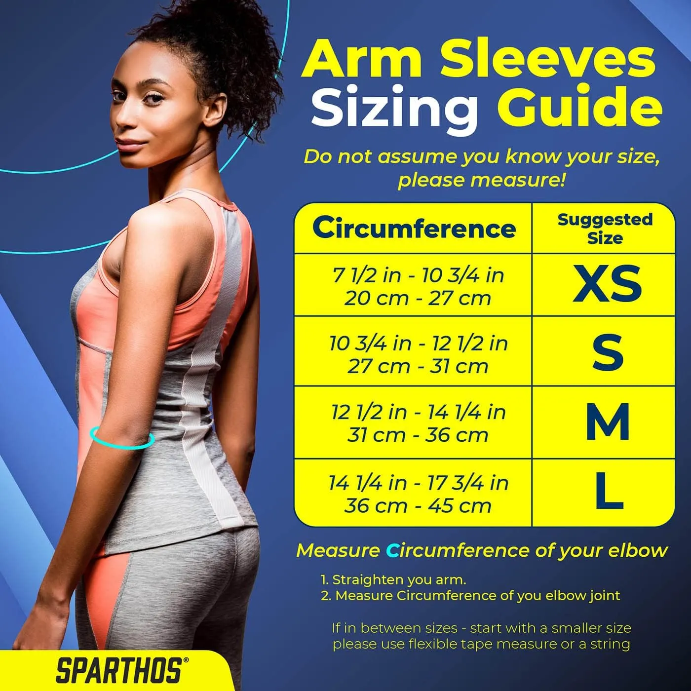 Sparthos Arm Compression Sleeves - Aid in Recovery and Support Active Lifestyle - Innovative Breathable Elastic Blend