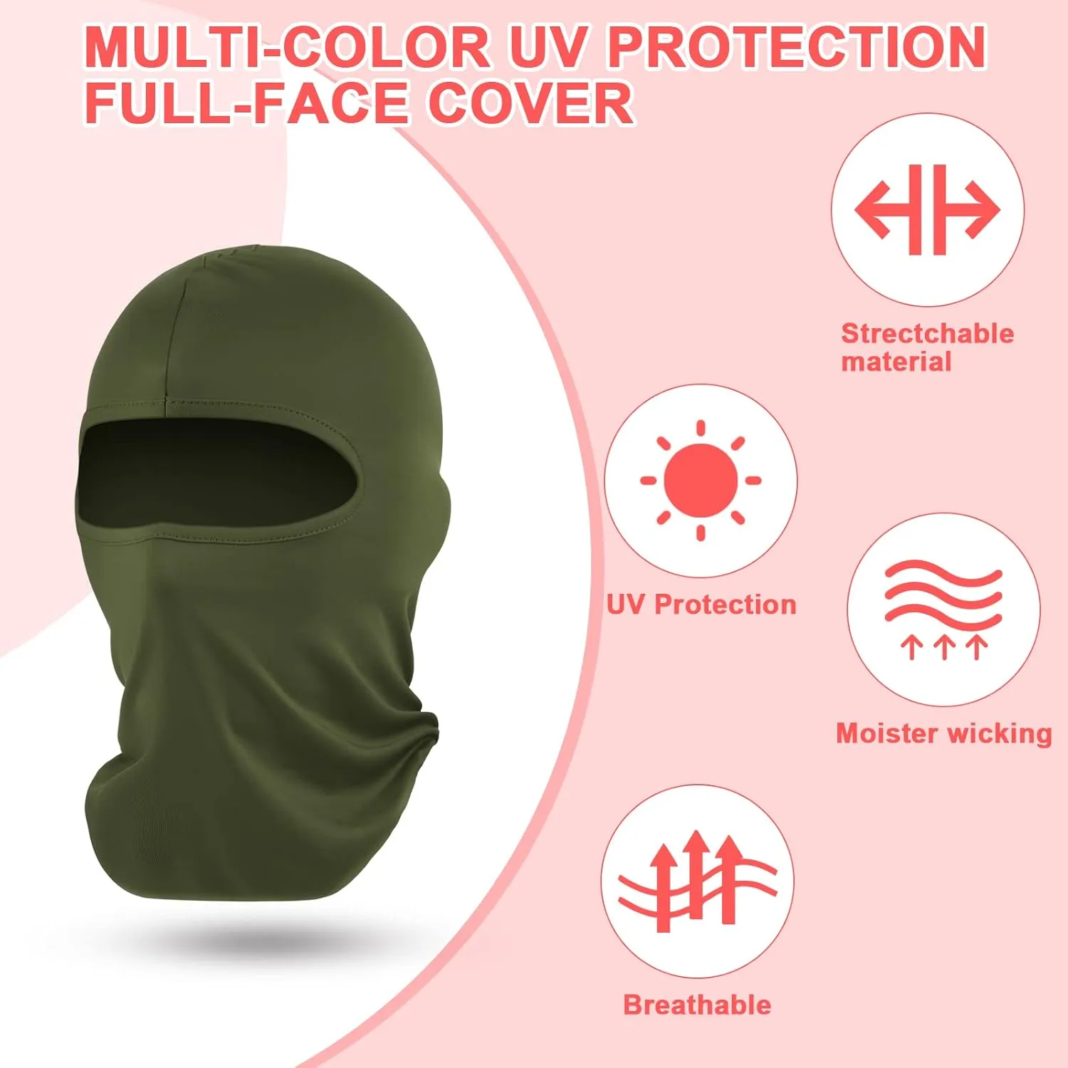 Tarpop 24 Pieces Ski Mask Balaclava Face Mask Full Face Cover for Men Skiing, UV Protection
