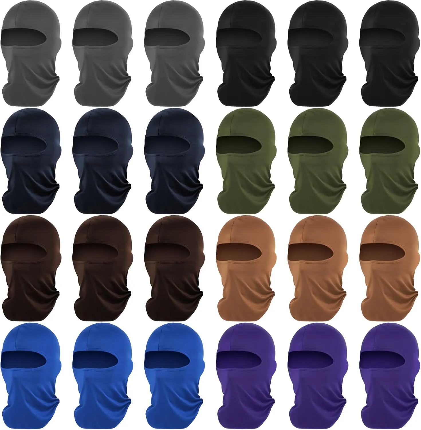 Tarpop 24 Pieces Ski Mask Balaclava Face Mask Full Face Cover for Men Skiing, UV Protection