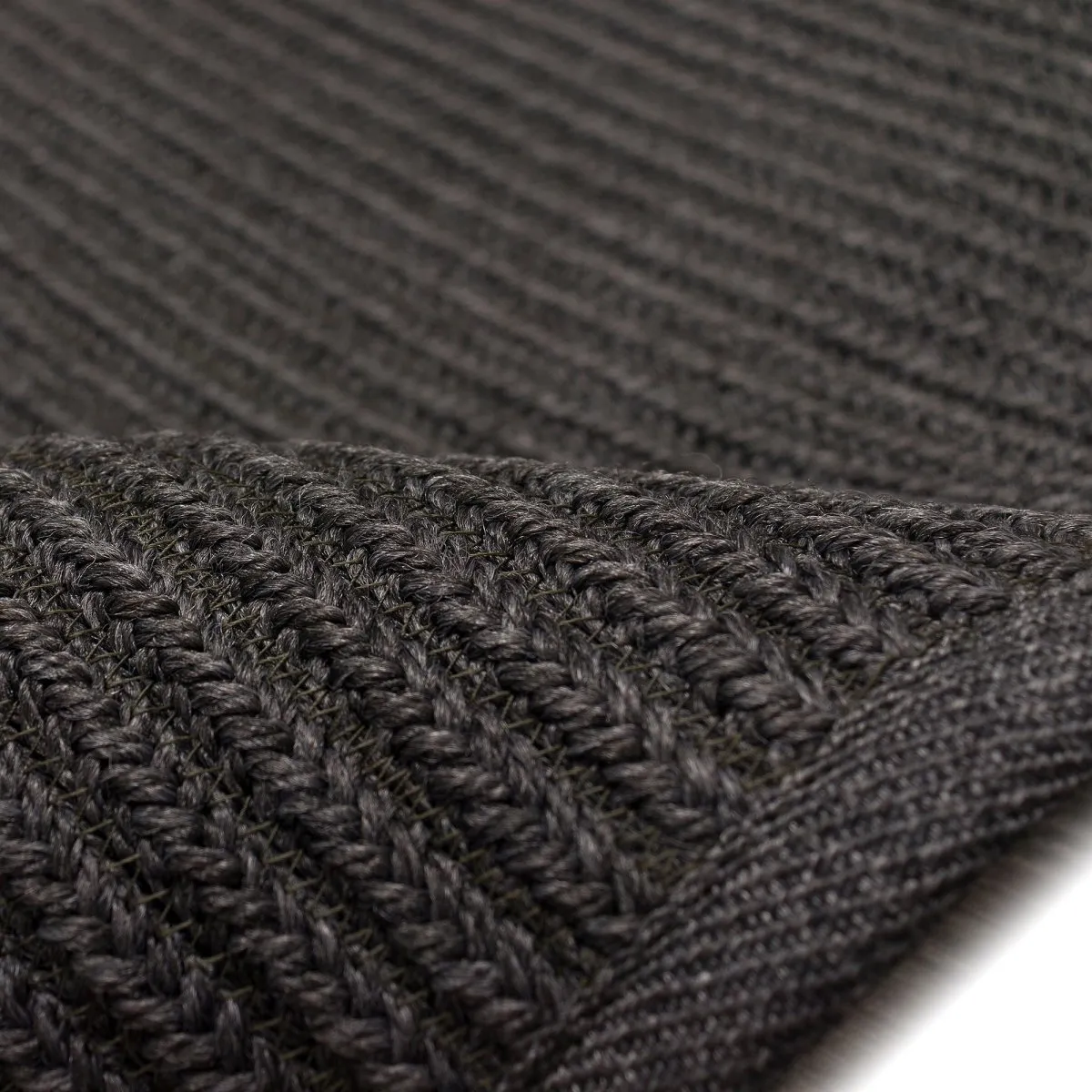 Trans-Ocean CALAIS Indoor/Outdoor Power Loomed  Durable Area Rug  - Charcoal