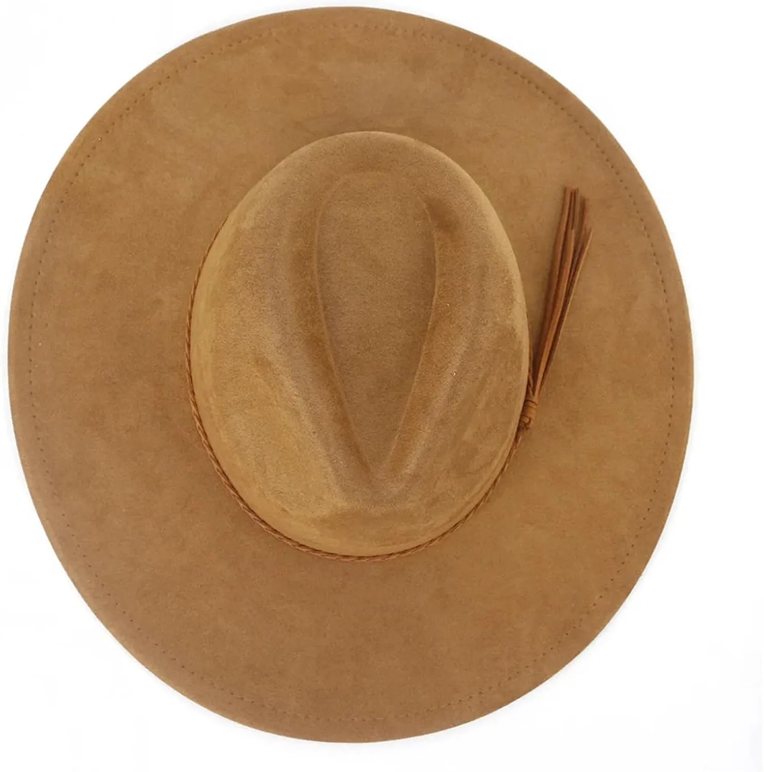 Unisex 9.5Cm Wide Brim Fedora Hat - For Winter Jazz And Church