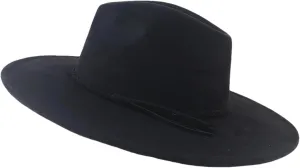Unisex 9.5Cm Wide Brim Fedora Hat - For Winter Jazz And Church