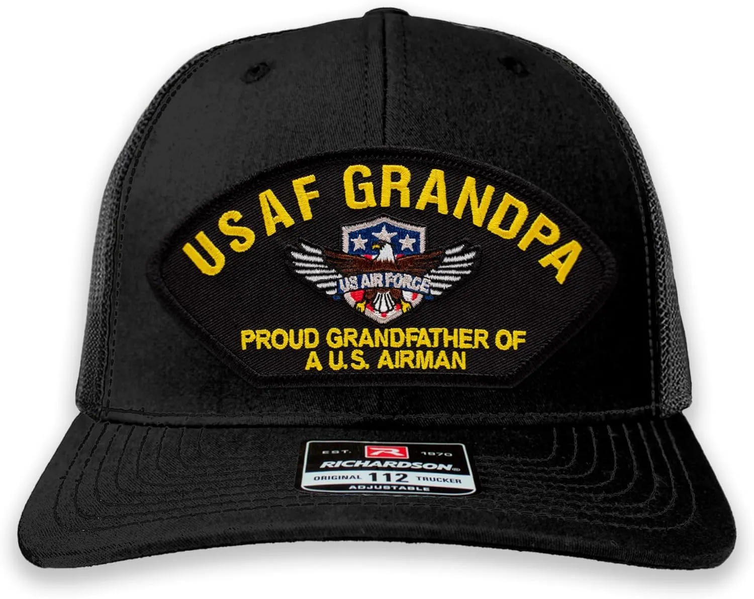 USAF Air Force Grandpa - Proud Grandfather of a US Airman Adjustable Ballcap or Trucker Hat