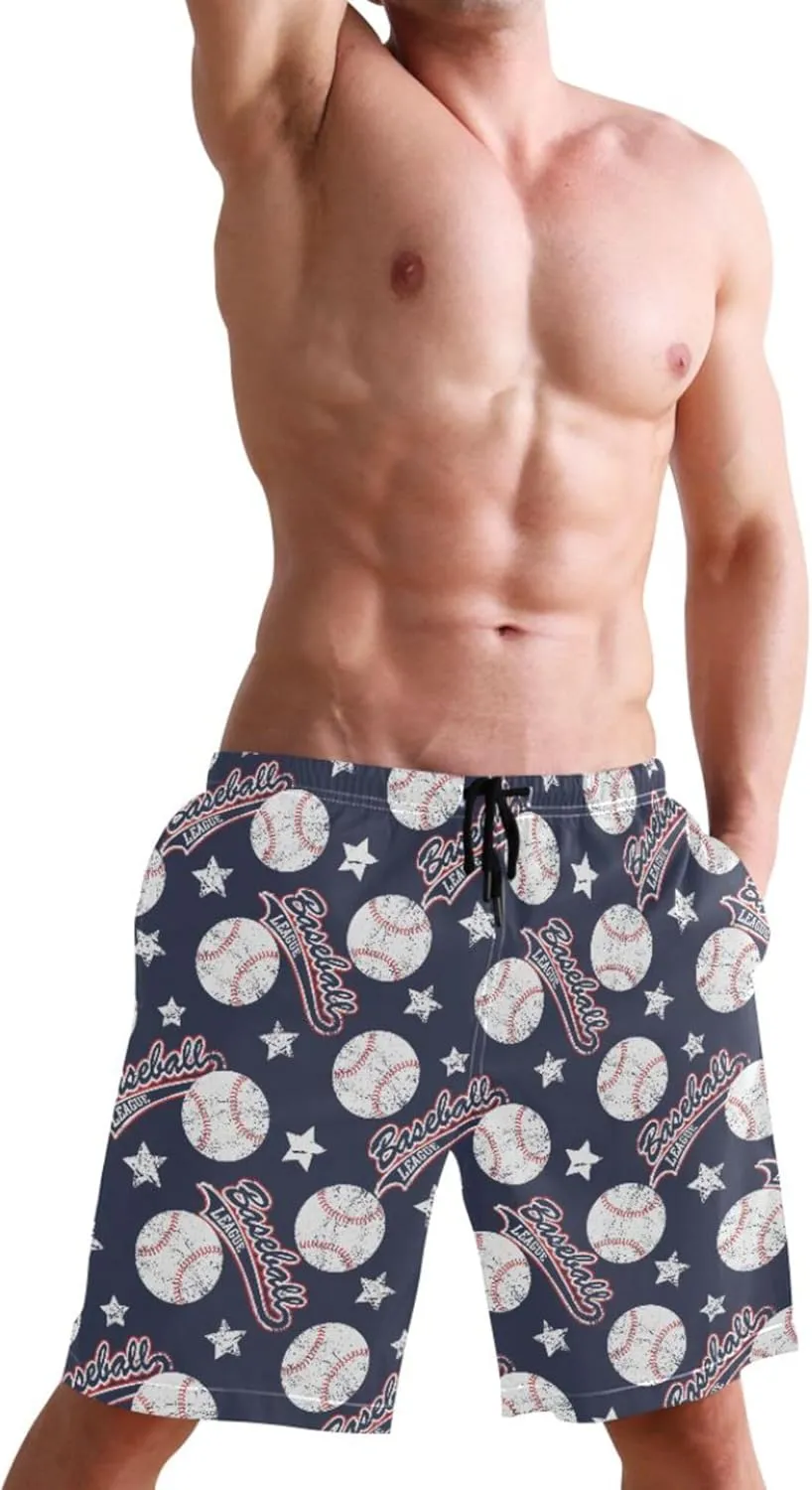 Wamika Men's Beach Shorts Swim Trunks Quick Dry Men Casual Board Shorts with Pockets M-XXL