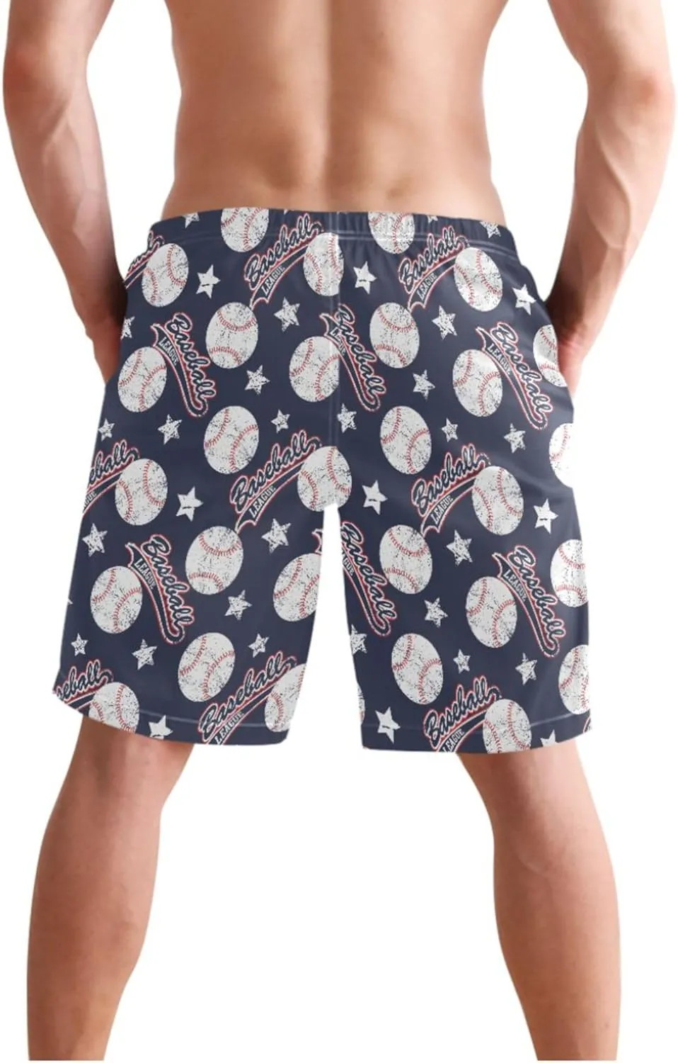 Wamika Men's Beach Shorts Swim Trunks Quick Dry Men Casual Board Shorts with Pockets M-XXL
