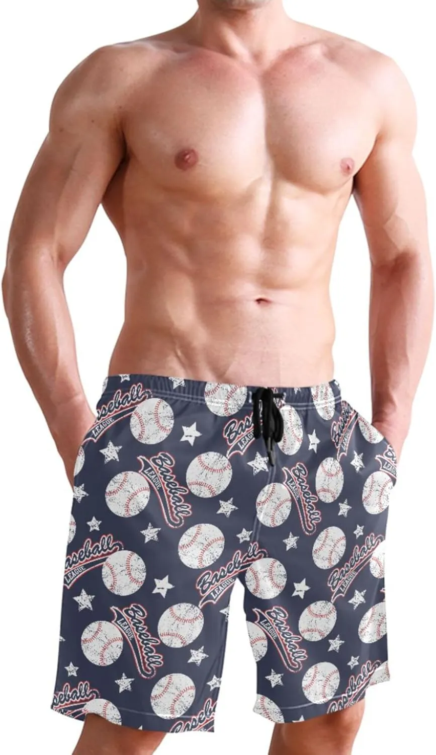 Wamika Men's Beach Shorts Swim Trunks Quick Dry Men Casual Board Shorts with Pockets M-XXL