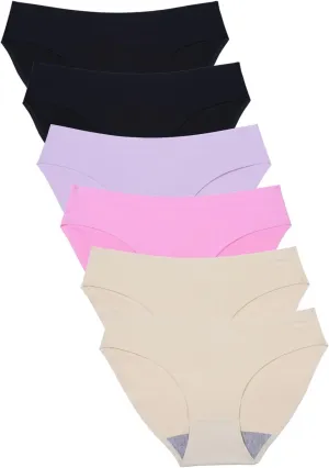 Wealurre Seamless Underwear Invisible Bikini No Show Nylon Spandex Women Panties