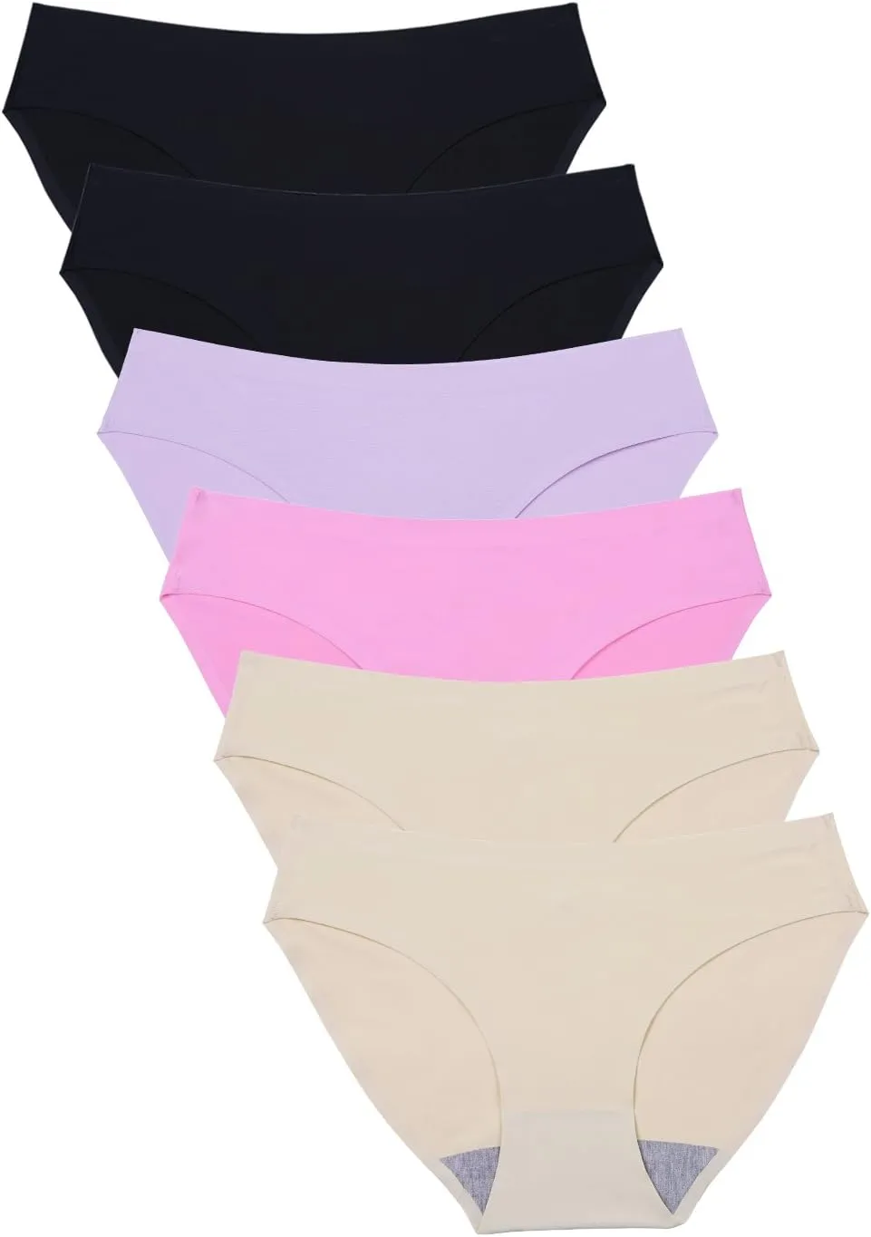 Wealurre Seamless Underwear Invisible Bikini No Show Nylon Spandex Women Panties
