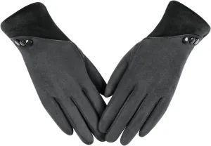 Womens Winter Warm Gloves With Sensitive Touch Screen Texting Fingers, Fleece Lined Windproof Gloves